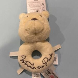 Disney Winnie the Pooh Cream Plush Rattle